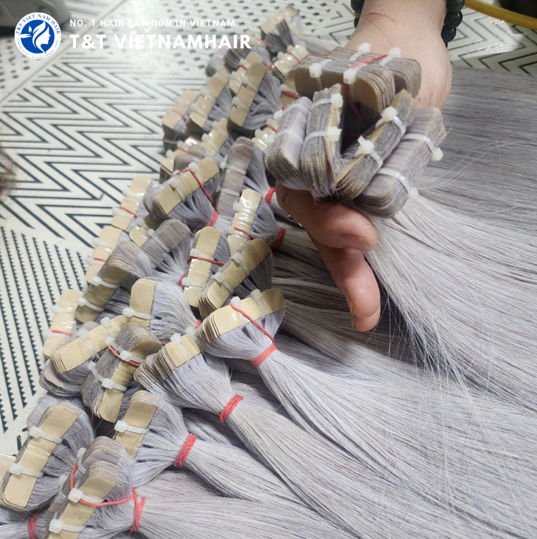 Vietnamese Hair Wholesale for EU â€“ MOQ 1kg Tape-In Hair Extensions