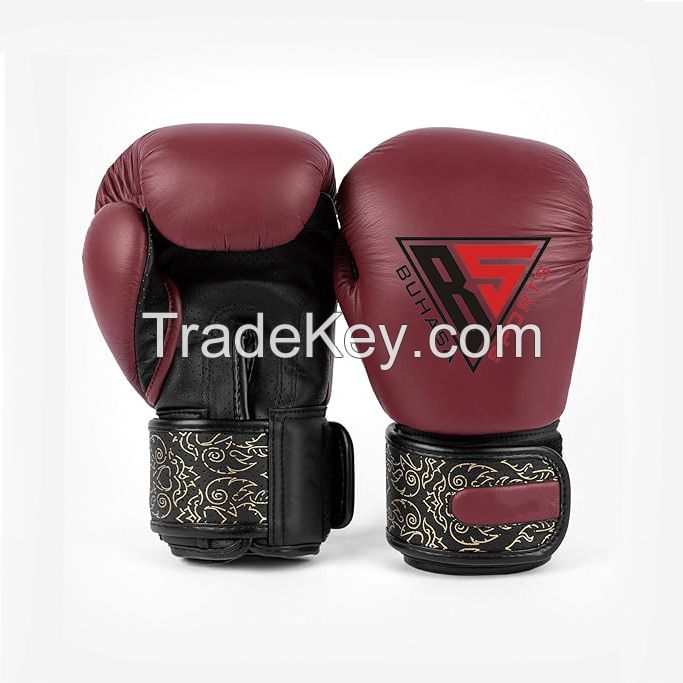 High-Quality Cowhide Leather Boxing Gloves for Professional Training