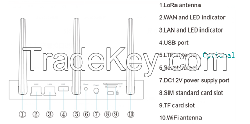 Indoor LoRaWAN Gateway LPWAN IoT Solutions Wireless LoRa Wifi Router for Smart Building Smart Home