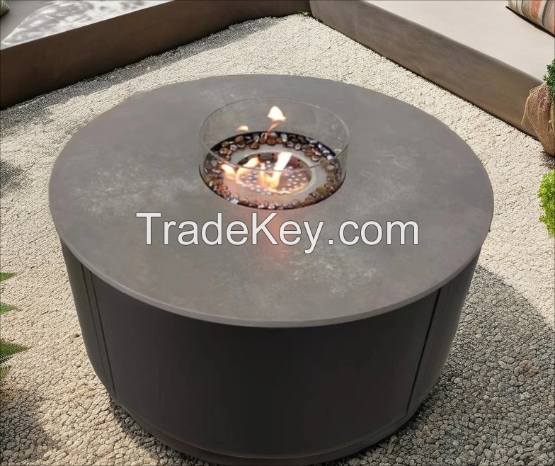 Outdoor Aluminium Alcohol Fireplace Table