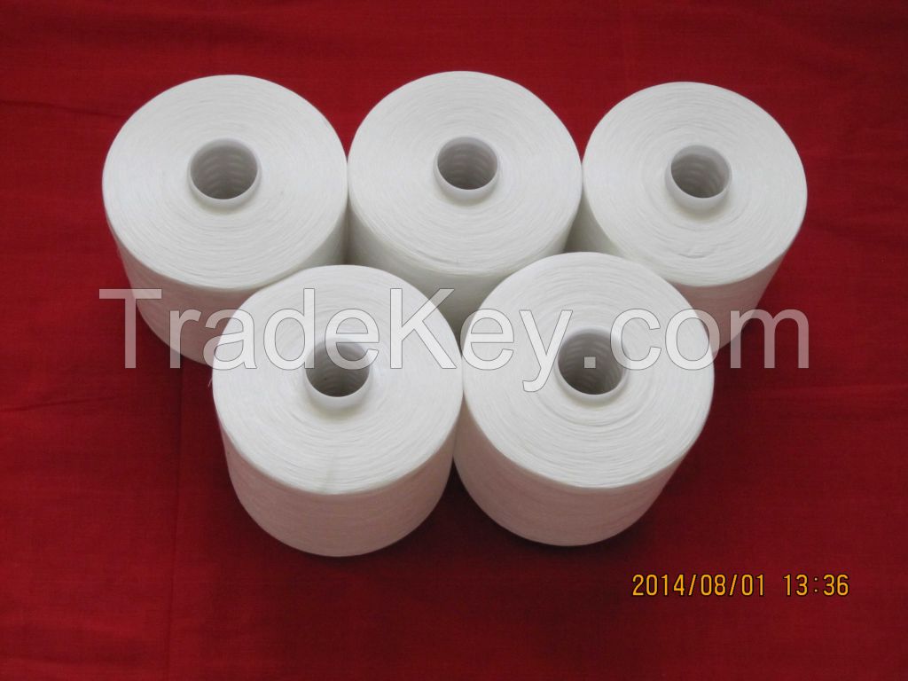 100% Polyester Raw White Sewing Thread 40/2