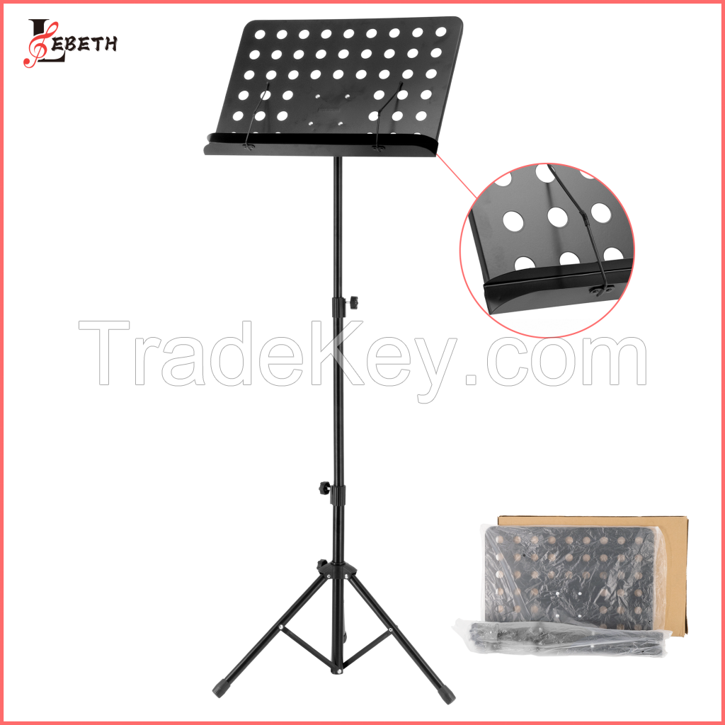 MS-34P Wholesale Height Adjustable Metal Foldable  Music Stand Sturdy, music stand for band play