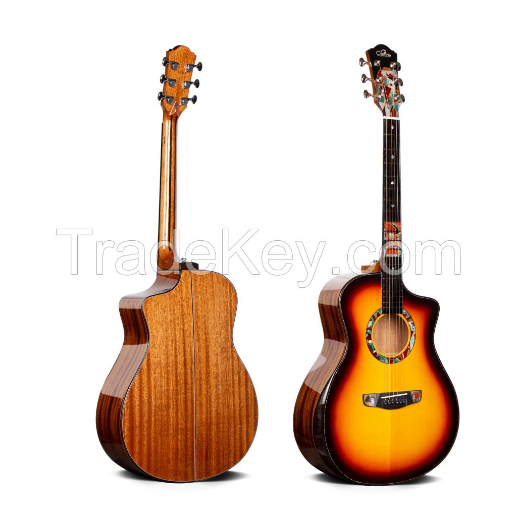 Huayi music wholesale and OEM high quality cevillana guitar 