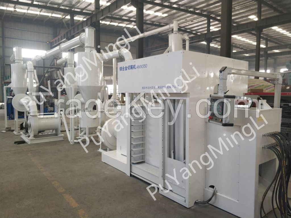 Semi-solid injection die casting magnesium alloy chip granulator