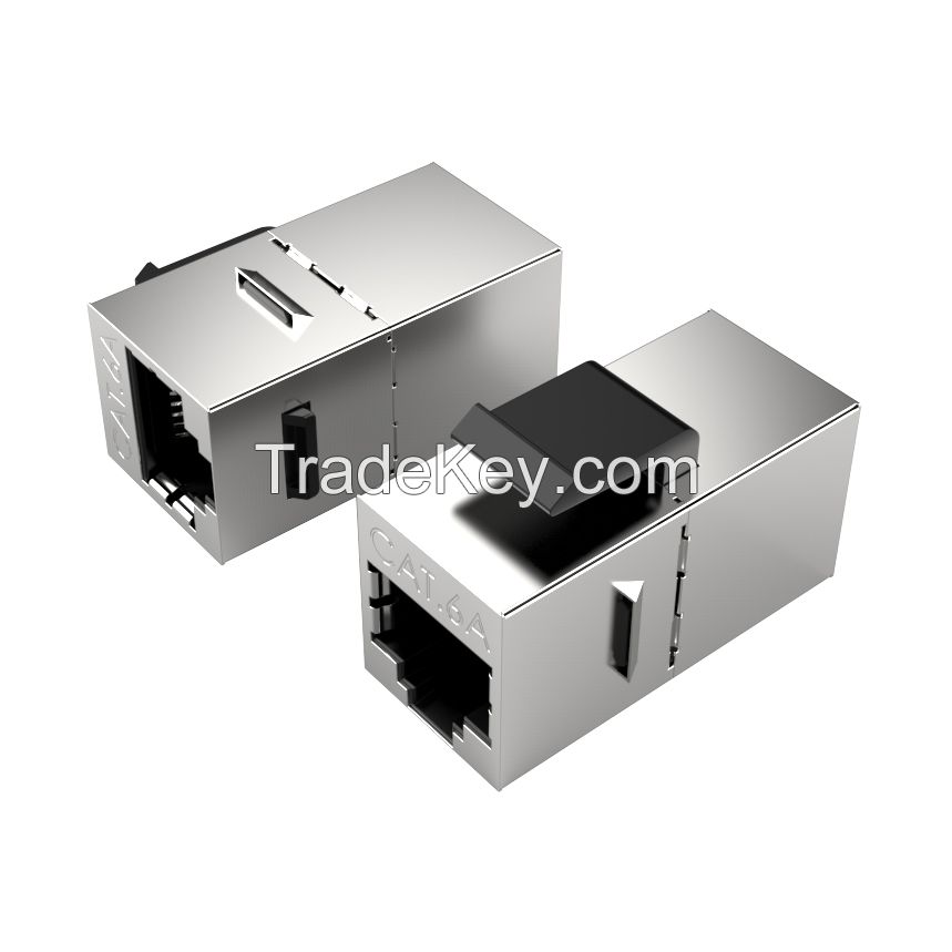 RJ45 Panel Mount Coupler Cat6 FTP Shielded Pass Through Keystone Module 