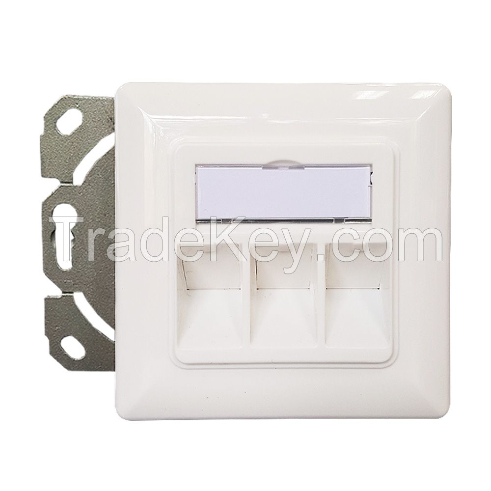 1 2 3 4 Port Classic Keystone Jack Faceplate Shielded RJ45 Network Wall Plates