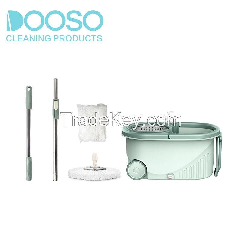 Doosu Factory Price Easy-wring Floor Cleaning Commercial Hand Free Spin Mop And Bucket Set with Handle