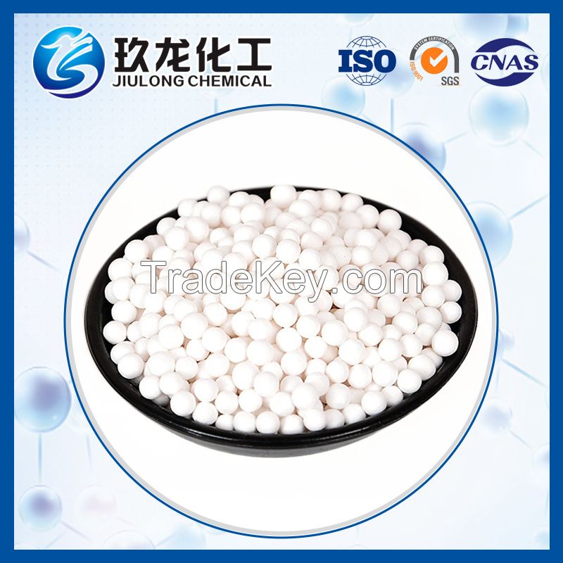 Oil Column Formed Alumina Spheres Carrier White Spherical Shape High Strength