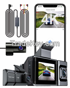 3 Lens Car Black box Dashcam with GPS WiFi