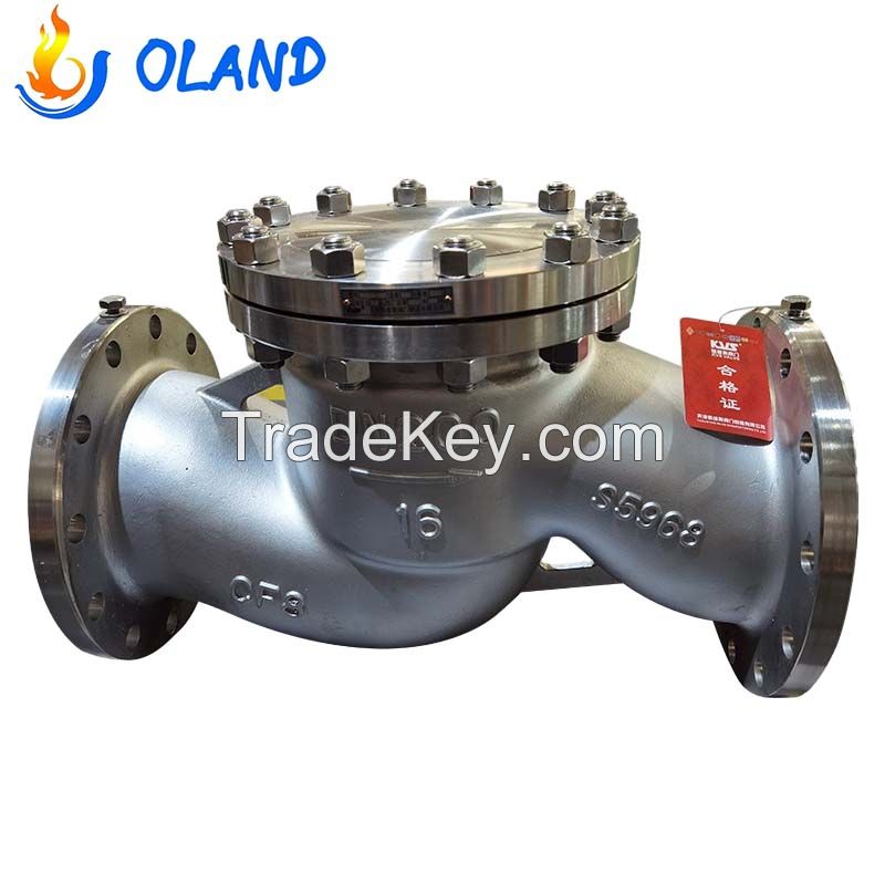 H41W-16P Stainless Steel Check Valve with Lifting Flange - DN200