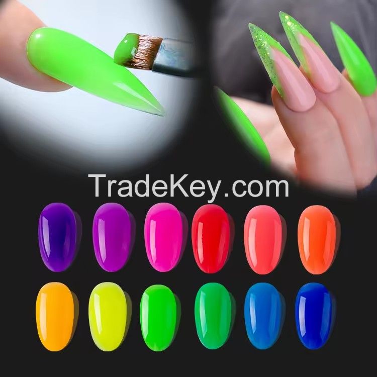 Nail Neon Extension Gel Fluorescent Nail Gel Polish