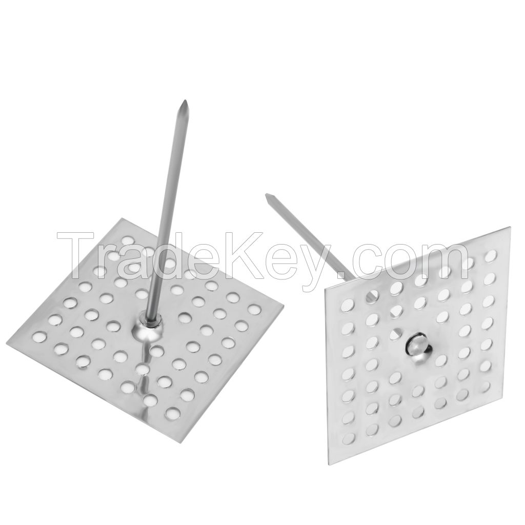 duct wrap insulation fasteners galvanized steel perforated base insulation stick pin