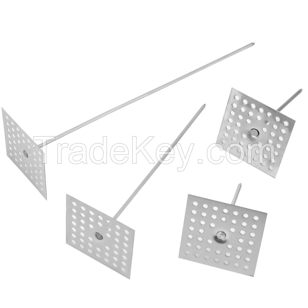 duct wrap insulation fasteners galvanized steel perforated base insulation stick pin