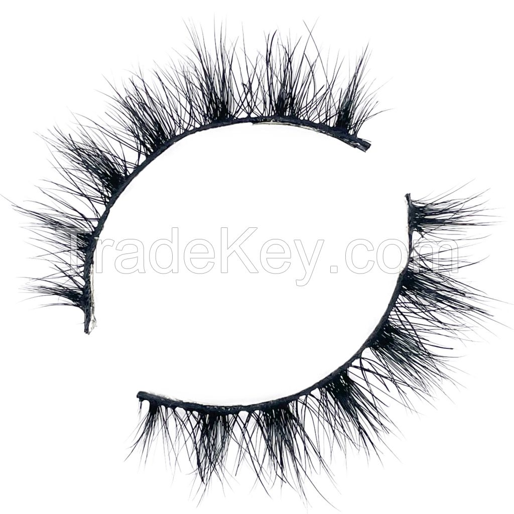  cruelty free mink eyelashes short Mink Lash Wholesale soft 3d Full Strip Eyelashes