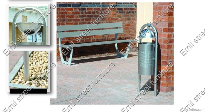 Stainless steel Outdoor relax bench garden furniture