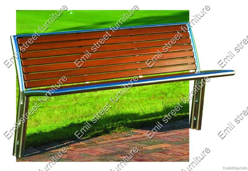 Stainless steel park bench landscape furniture