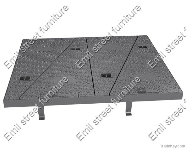 Ductile iron square manhole cover outdoor furnitures