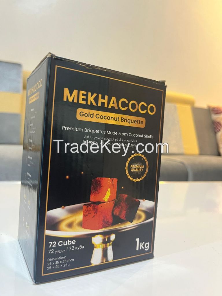 MEKHA COCO GOLD Premium Coconut Shell Charcoal Briquettes