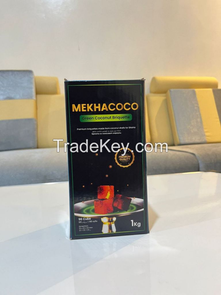 MEKHA COCO GREEN Premium Coconut Shell Charcoal Briquettes