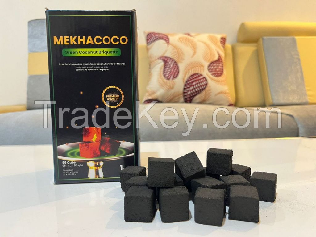 MEKHA COCO GREEN Premium Coconut Shell Charcoal Briquettes