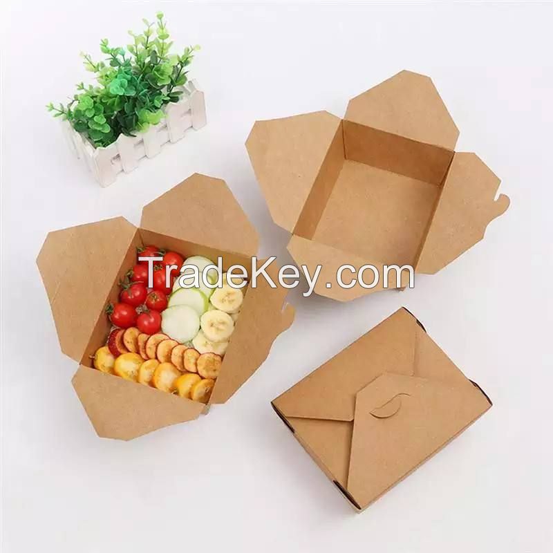 Disposable Eco-friendly Takeaway Kraft Food Box