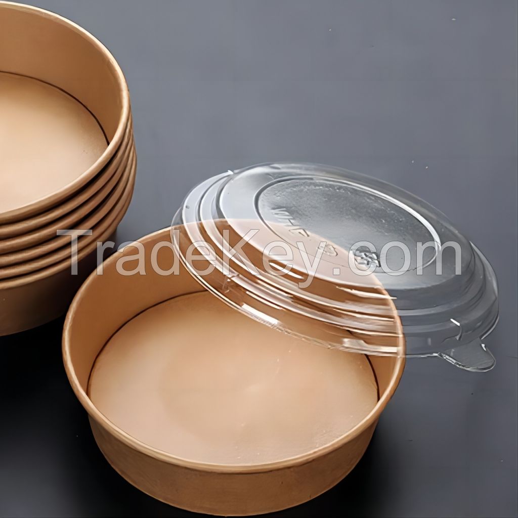 Disposable Eco-friendly Kraft Paper Salad Bowls