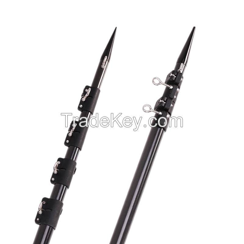 28ft Carbon Fiber Telescopic Outrigger Poles 3K Weave Glossy Finish