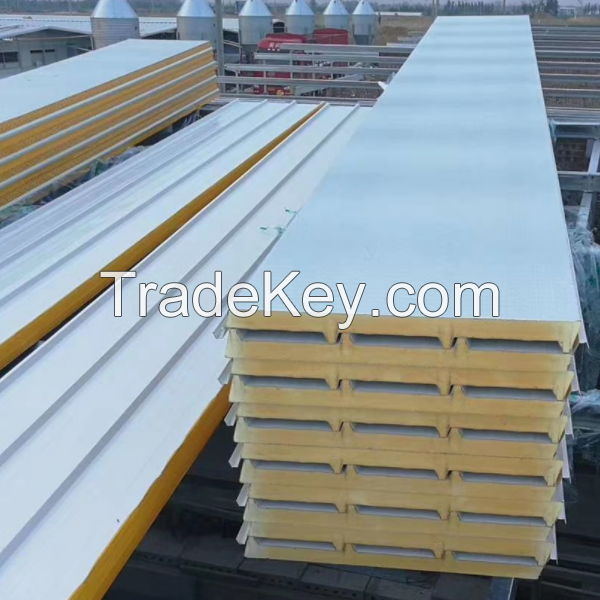 High quality PU Sandwich roof panel insulation plant warehouse construction