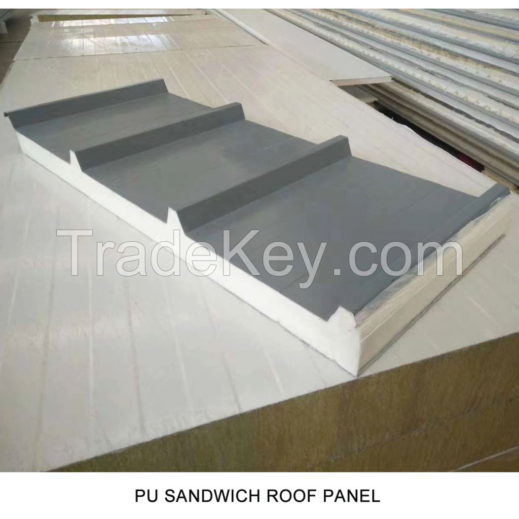 High quality PU Sandwich roof panel insulation plant warehouse construction