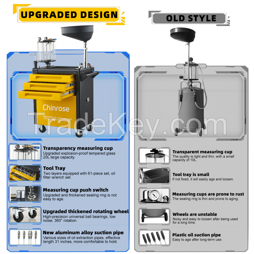 Pneumatic Waste Oil Changer Pneumatic Waste Oil Drain Collector Collect Oil machine For Car With Trolley