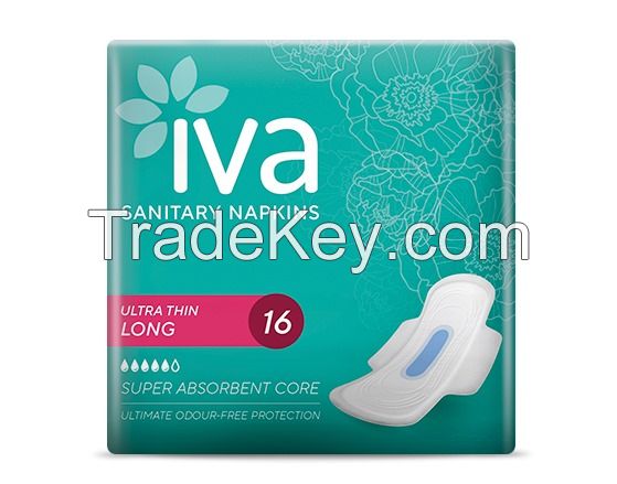 Female Sanitary Pad / Napkins IVA Ultra Thin Extra Long 320mm ( Sanitary Pads )