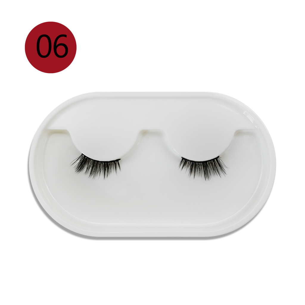 3D Multi-layer natural wispy Synthetic hair lashes in flexible cotton band / Lightable wearing feel of silk hair eyelash from eyelash manufacturer / Wet lash look by 10mm high quality synthetic fiber eyelash from vendor / Elegant 12mm 3D good fiber materi