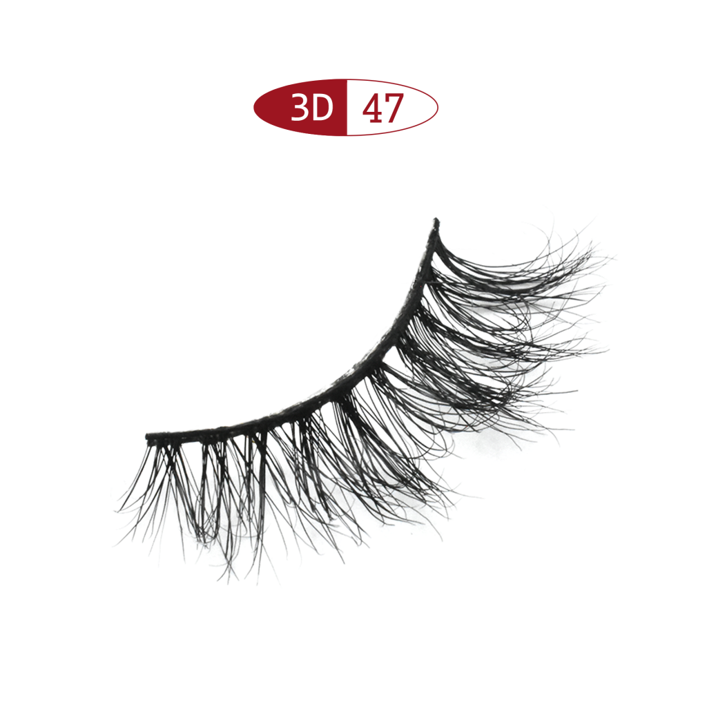 Luxury intensive 13mm light weight Horse hair eyelashes 3D47  / Intensive 14mm half strip horse hair eyelash 3D / Gorgeous 13mm half strip horse hair / Luxury 8mm half strip horse hair eyelash lashes / Wispy easy 6mm horse hair corner eyelash