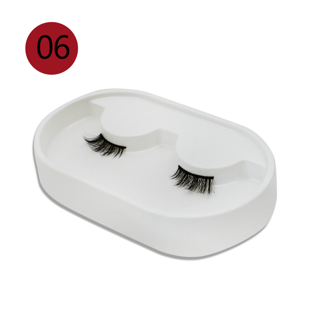 3D Multi-layer natural wispy Synthetic hair lashes in flexible cotton band / Lightable wearing feel of silk hair eyelash from eyelash manufacturer / Wet lash look by 10mm high quality synthetic fiber eyelash from vendor / Elegant 12mm 3D good fiber materi