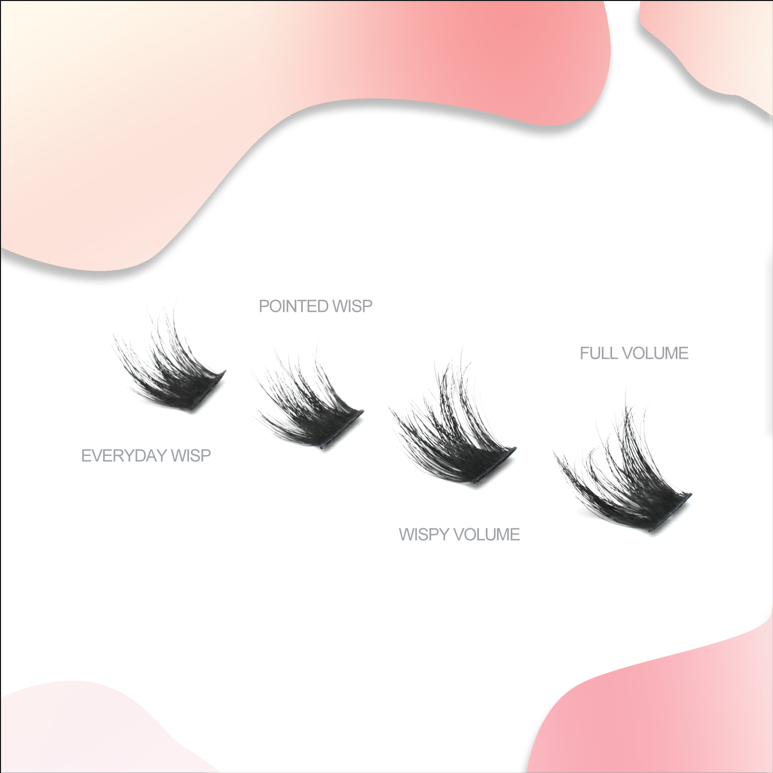 Ohlalash Wispy Individual Eyelashes Diy Cluster 3D Natural Layered Look