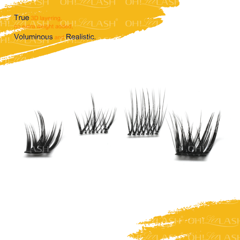 8-16MM Natural Self Adhesive Lash Clusters Kit Easy to Apply Press On Cluster Lash Extension