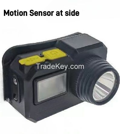 Multi color rechargeable headlamp Sensor light