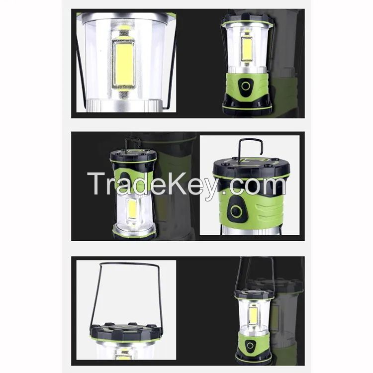 Waterproof Rechargeable Portable lamp outdoor tent High brightness camping light Heavy duty 2000 Lumen  COB Lantern