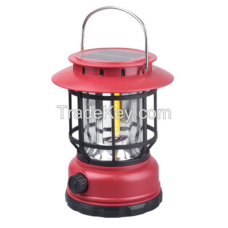 Multifunction Solar Camping Lantern Rechargeable Camping Light for Emergency use