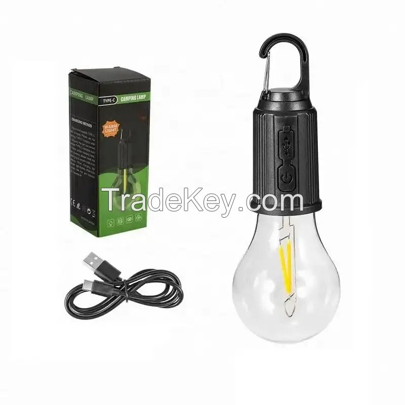 Lightweight Bulb Portable Hanging Hanging light bulb Outdoor camping light rechargeable Garden Led tungsten lamp