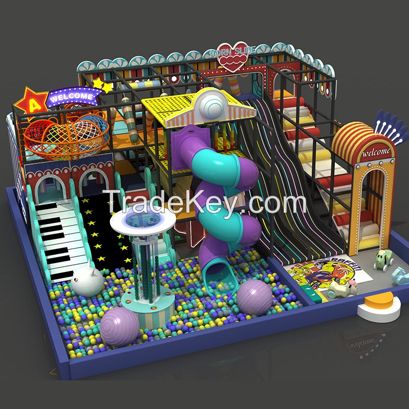 Free design indoor soft children's playground trampoline park amusement facilities soft play childre