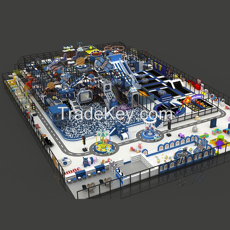 Free design indoor soft children's playground trampoline park amusement facilities soft play childre