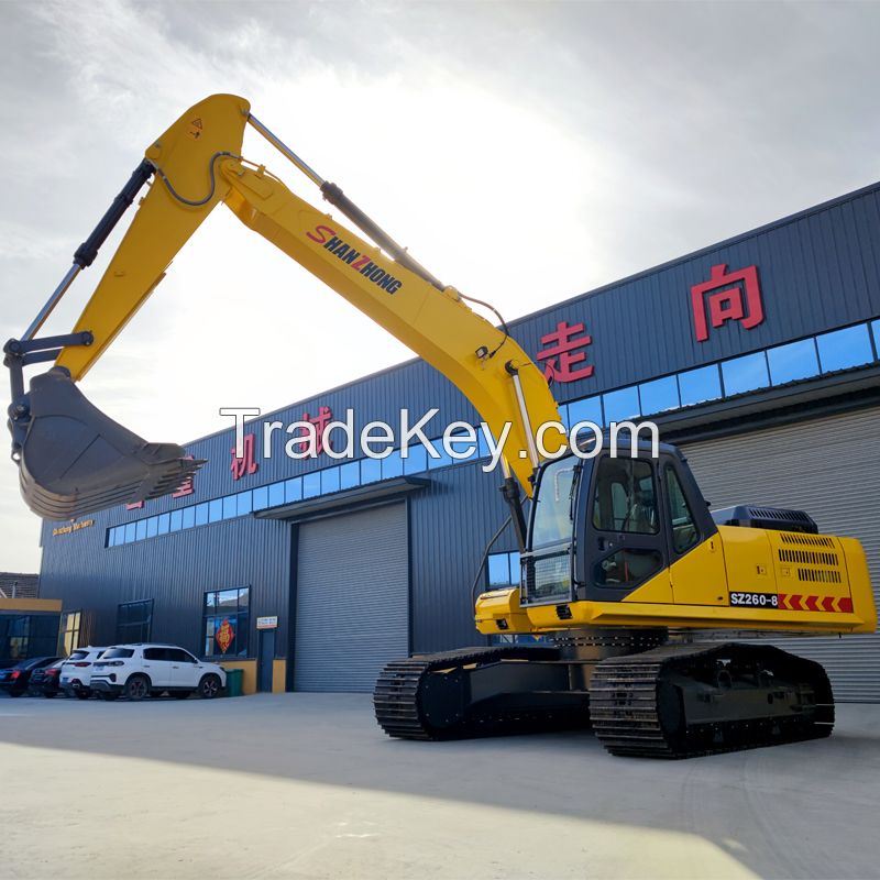 Shanzhong Factory Supply Earth-moving Machinery SZ260 25ton Hydraulic Tracked Excavator for sale