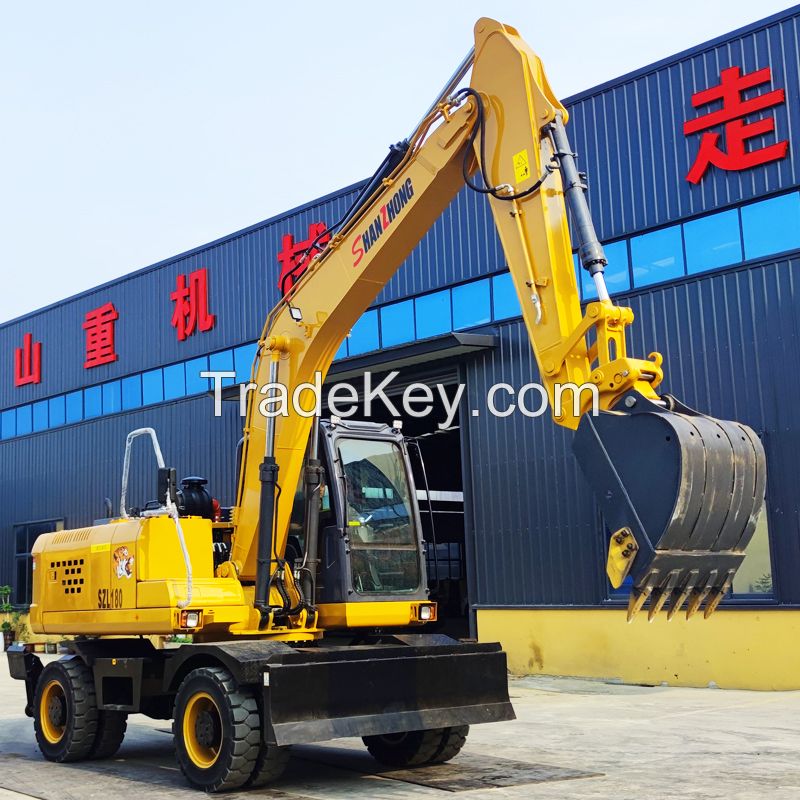 Shanzhong Factory sales directly SZL180 17tons Hydraulic Wheel Excavator for Construction Sites