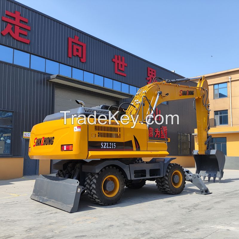 Shanzhong Factory 21Ton SZL215 Hydraulic Wheel Excavator for sale