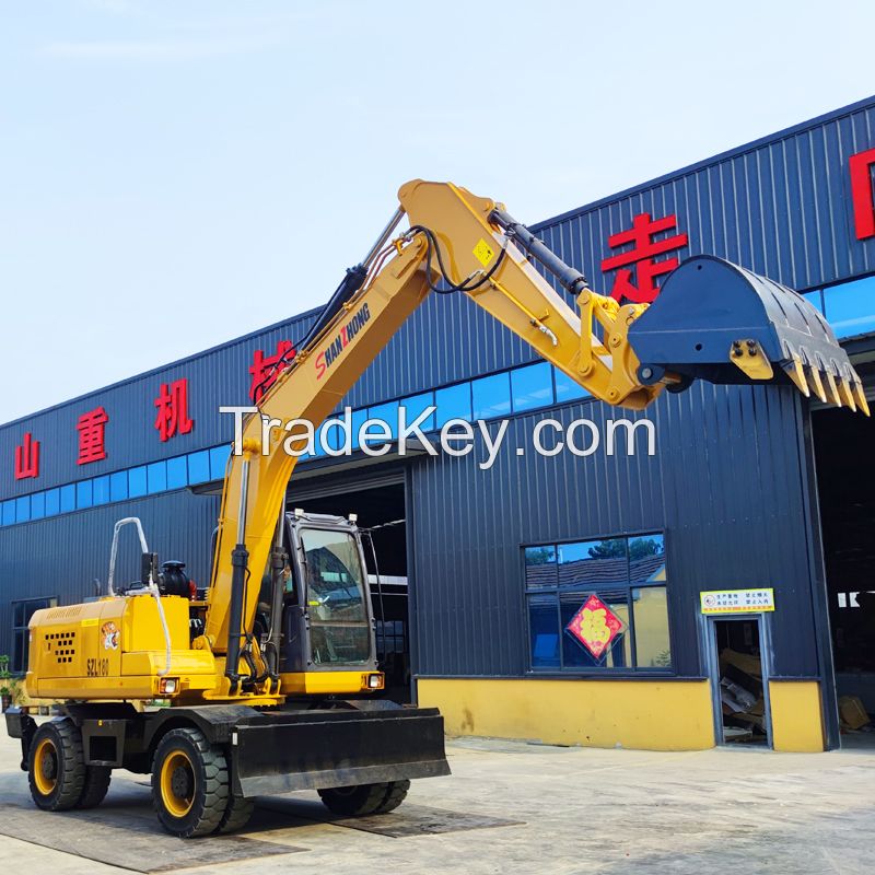 Engineering Machinery Shanzhong factory 17ton SZL180 Hydraulic Wheel Excavator hot sale in Tanzania