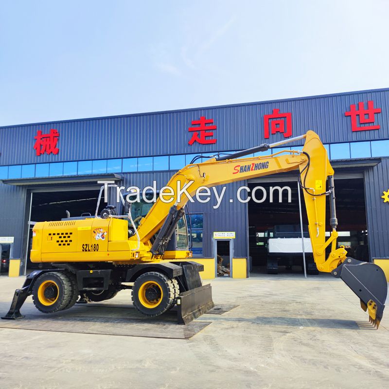 Engineering Machinery Shanzhong factory 17ton SZL180 Hydraulic Wheel Excavator hot sale in Tanzania