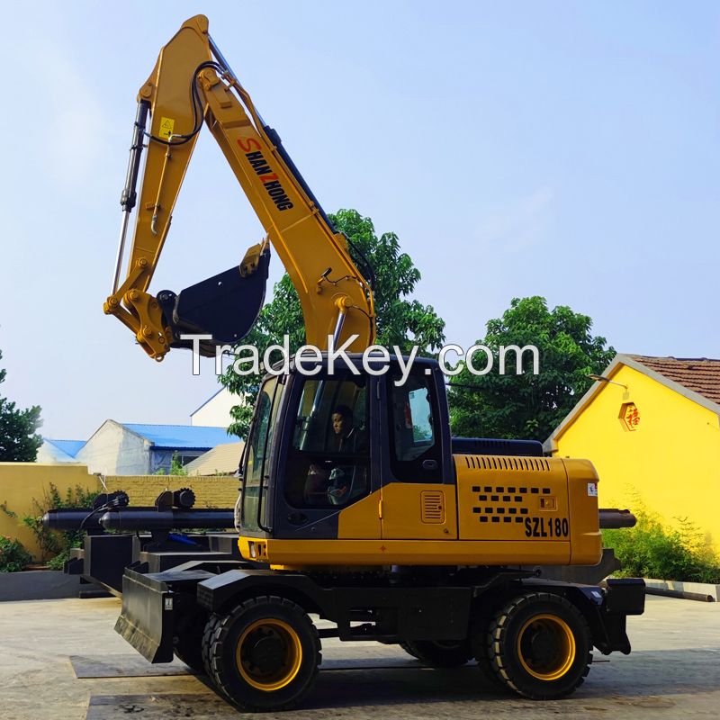 Engineering Machinery Shanzhong factory 17ton SZL180 Hydraulic Wheel Excavator hot sale in Tanzania