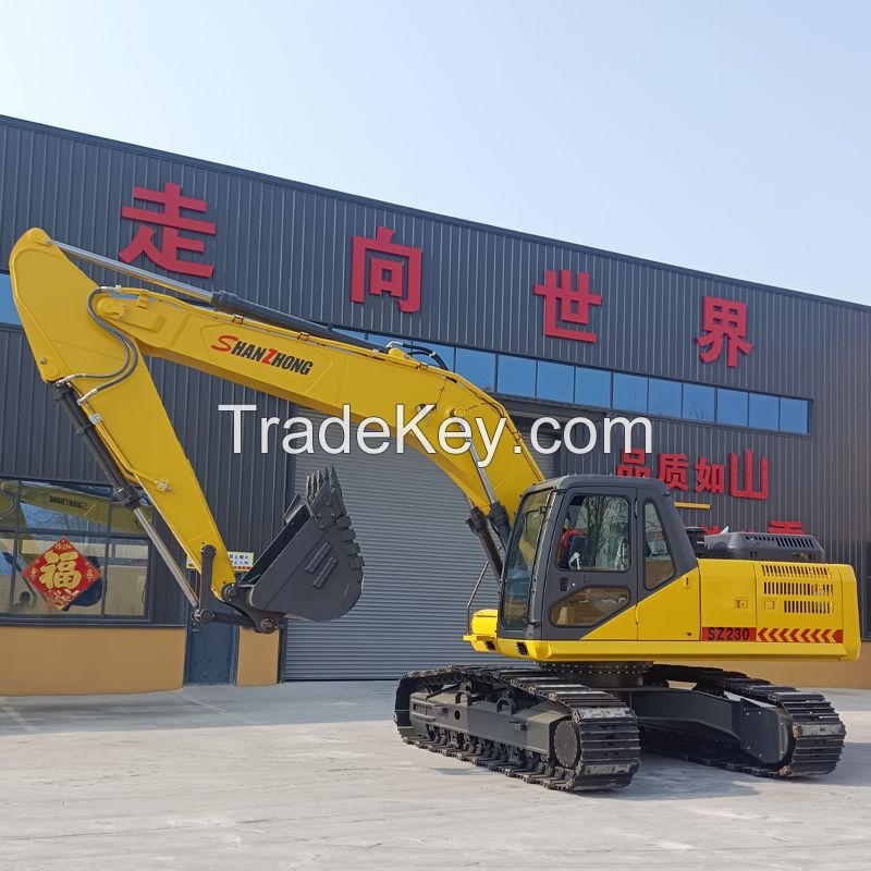 Construction machinery equipment 22Ton 23Ton SZ230 heavy duty earth-moving crawler excavator hot sale