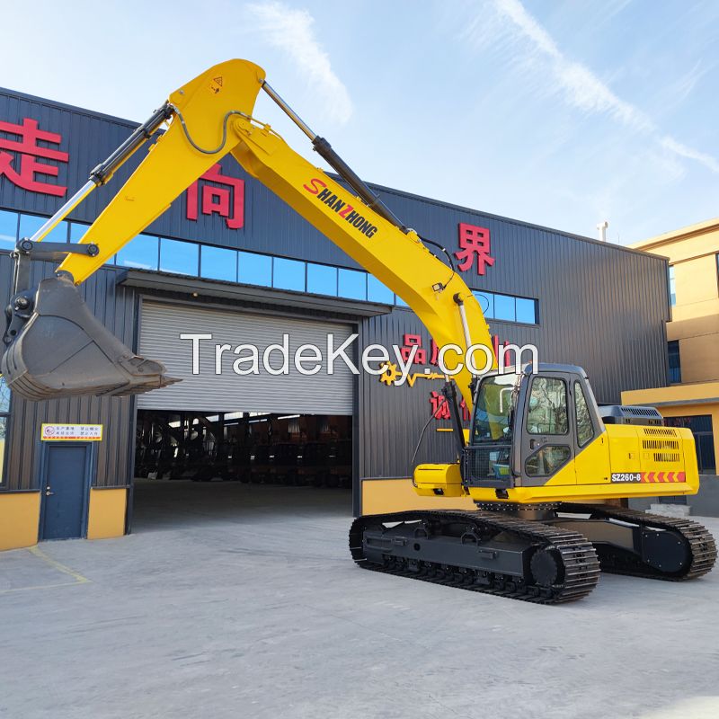 Shanzhong Factory Hot-selling Earth-moving Machinery SZ260 Hydraulic Crawler Excavator For Construction Sites